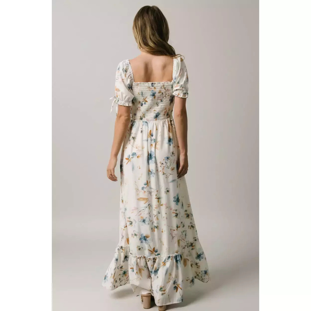 Baltic Born Capri Smocked Maxi Dress | White Multi Print Size XXXLXXXL - Picture 2 of 5